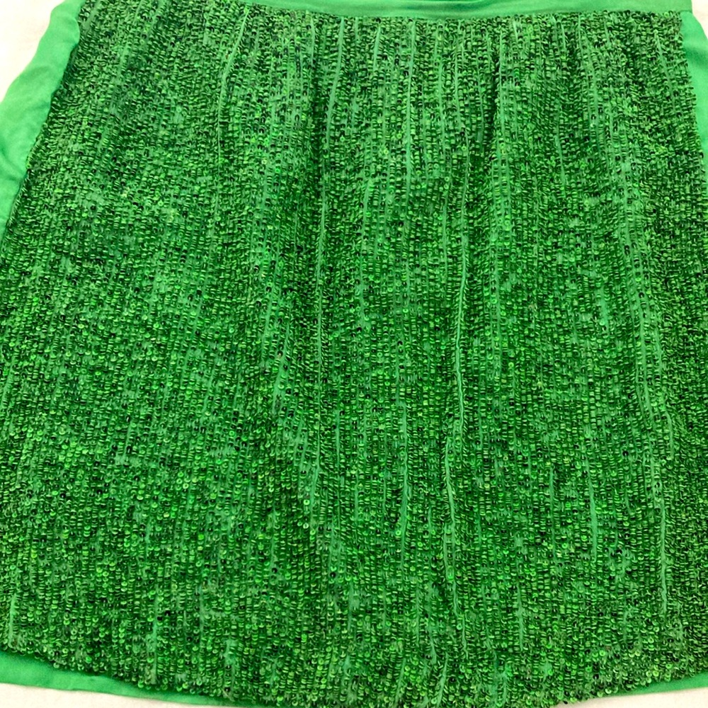 Night out short green skirt